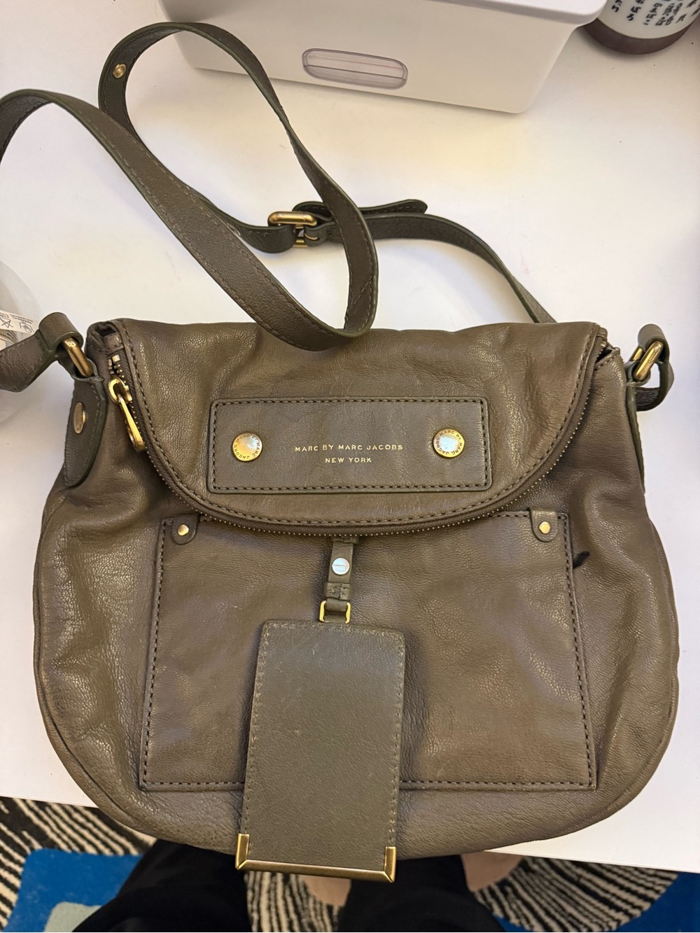 Vintage Marc by Marc Jacobs Olive Green Leather Crossbody